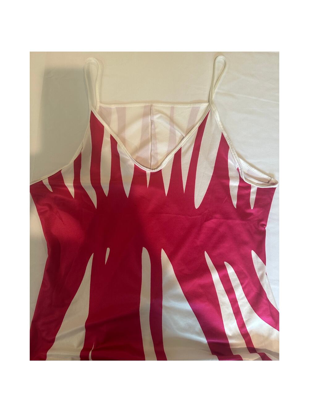 XXL Pink Abstract Maxi Dress Sleeveless Spaghetti Strap